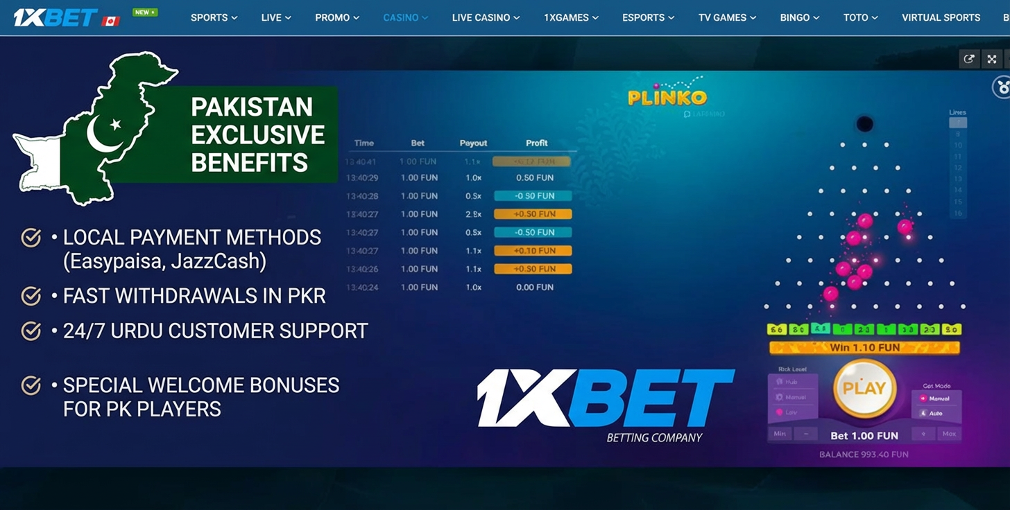 1xBet Pakistan Advantages for Plinko Players